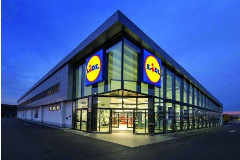 Enseigne lumineuse éclairée "Lidl" Marseille
